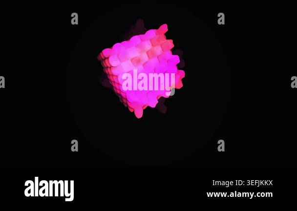 Mesmerizing abstract animation featuring a glowing orb with shifting ...
