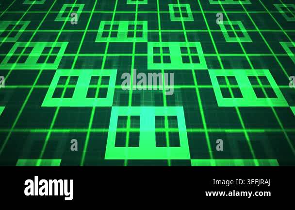 An abstract digital background featuring a perspective grid with ...