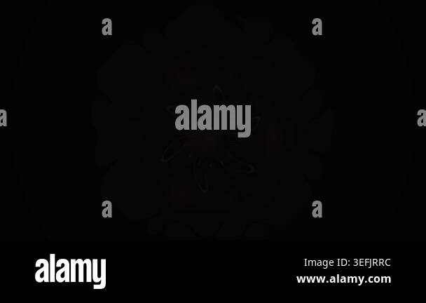 A mesmerizing abstract visualization of an atom with glowing purple and ...