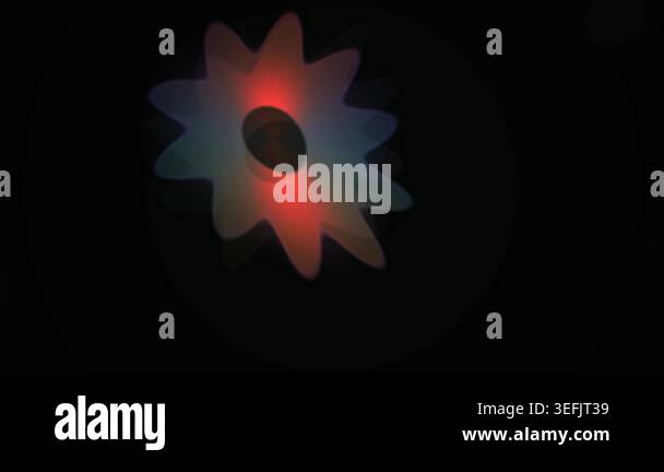 Glowing star shape with red light on black background Stock Video ...