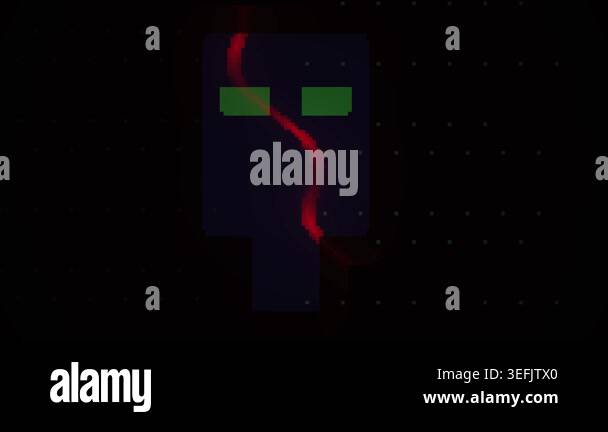 Glowing green eyes in dark background with red light Stock Video ...