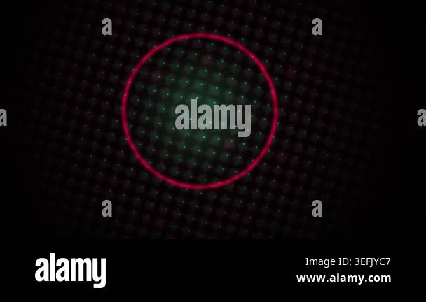 Glowing red circle on black background with pixelated effect Stock ...