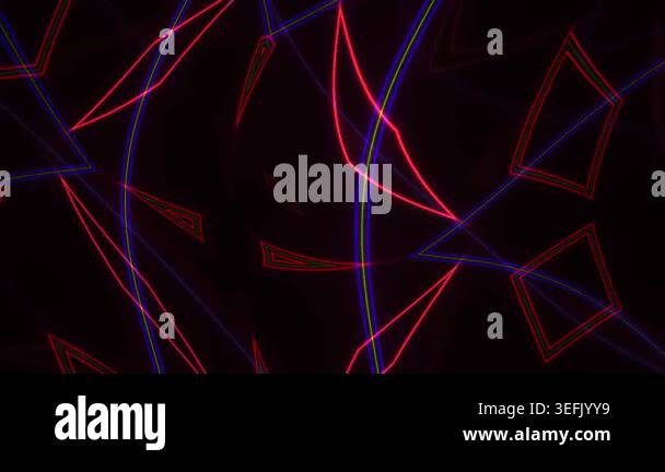 Dynamic abstract background featuring glowing red and blue neon light ...