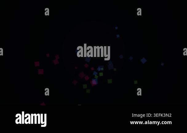 Glowing particles on black background Stock Video Footage - Alamy