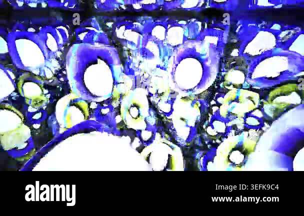 Abstract video of glowing blue bubbles Stock Video Footage - Alamy