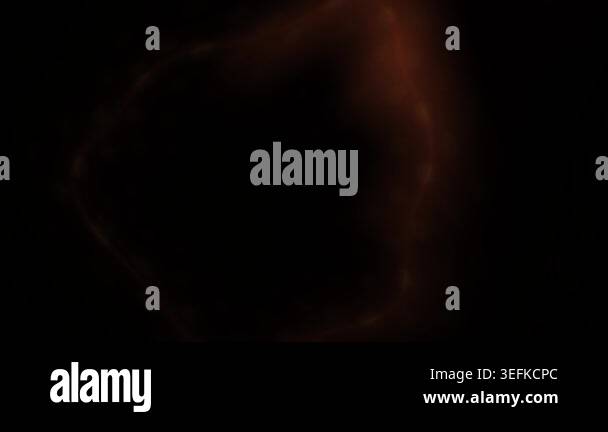 Abstract visual effect with glowing red light rings expanding and ...
