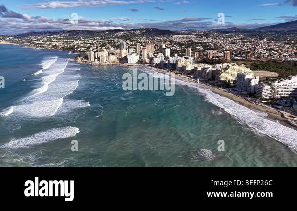 aerial view over the city of malaga, spain Stock Video Footage - Alamy