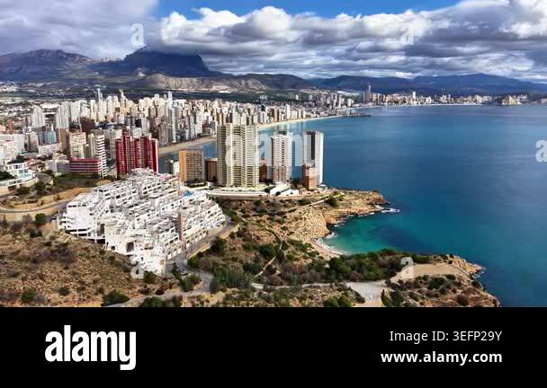 panoramic aerial view of the city of barcelona Stock Video Footage - Alamy