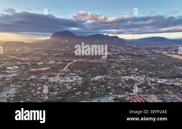 aerial view of beautiful sunset in the city Stock Video Footage - Alamy