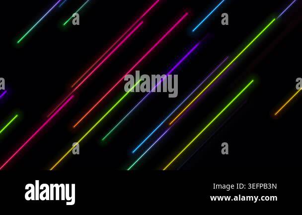 Colorful neon laser lines technology abstract motion background ...