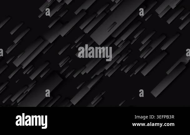 Abstract black hi-tech geometric shapes motion background. Seamless ...
