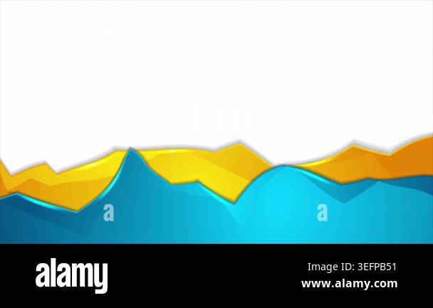 Bright orange and blue corporate motion background with glowing lights ...