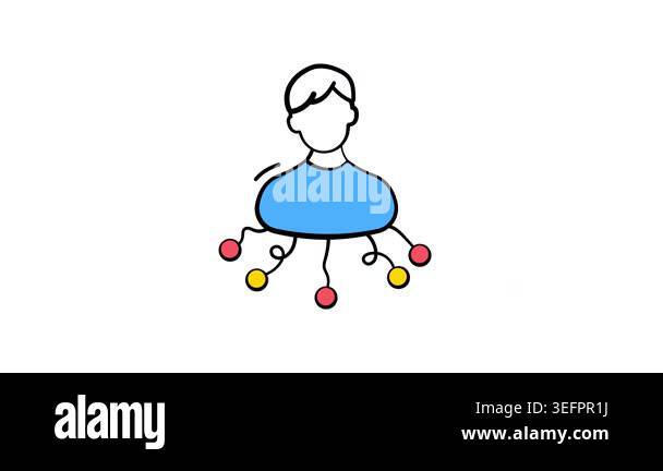 Here is a modern hands drawn icon animation of ai chatbot, premium ...