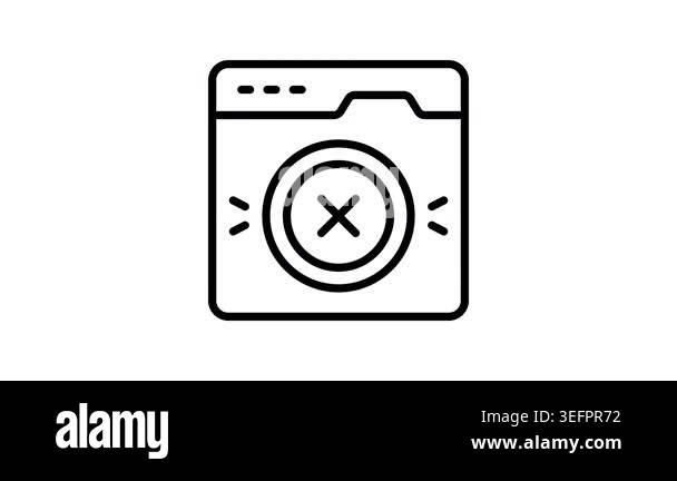 Visually appealing outline icon animation of web error page Stock Video ...