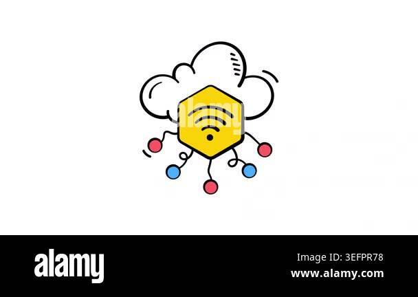 Download this amazing handy icon animation of cloud network, premium ...