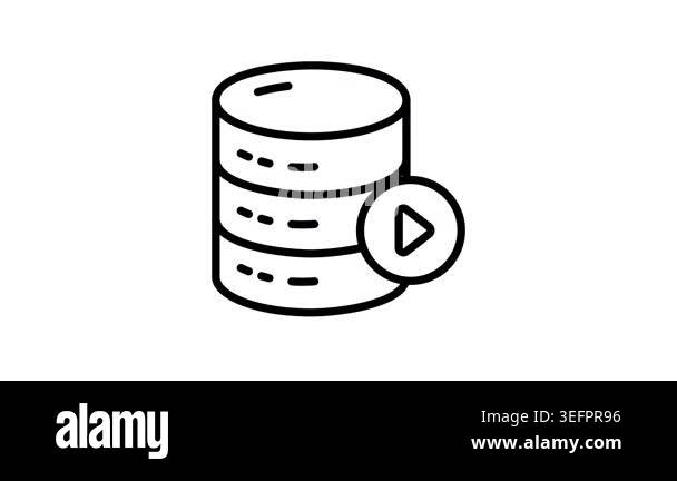 Trendy outline icon animation of media database catalog Stock Video ...