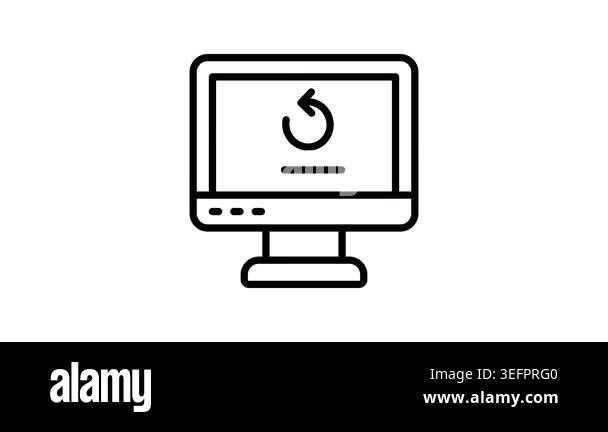Well designed outline icon animation of refresh system reload Stock ...