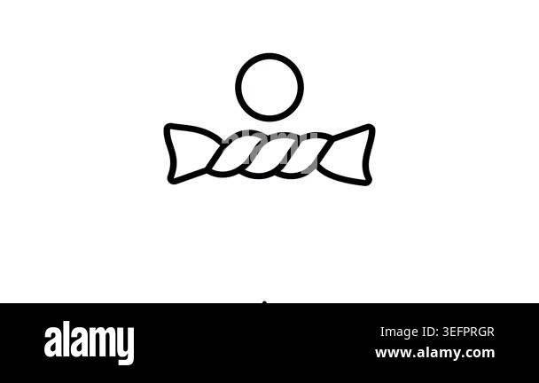 Sleek linear icon animation of do not squeeze warning Stock Video ...