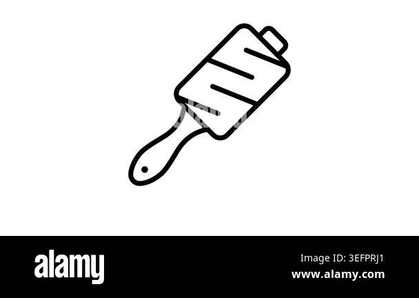 Handy linear icon animation of sticky lint roller Stock Video Footage ...