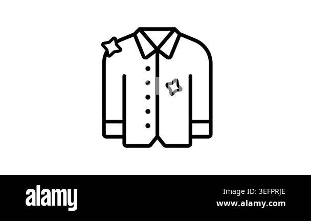 Premium outline style icon animation of freshly washed shirt Stock ...