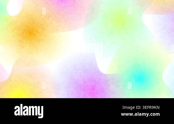 Soft Watercolor Abstract Shapes with Vibrant Rainbow Colors Animation ...