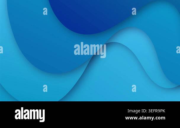 Abstract Blue Wavy Layers Animation for Background Stock Video Footage ...