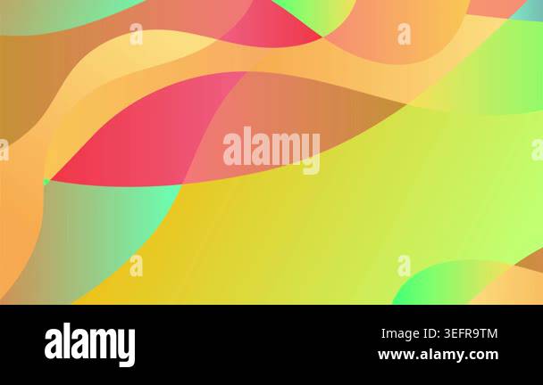 Colorful Abstract Wavy Flow Background Animation Stock Video Footage ...