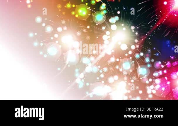 Vibrant Abstract Fireworks and Sparkling Light Particles Background ...