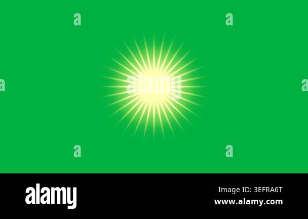 A vibrant sunburst animation with glowing rays expands and contracts ...