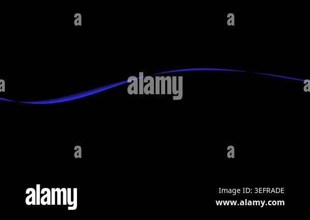 A mesmerizing abstract blue wave line gracefully traverses a dark ...