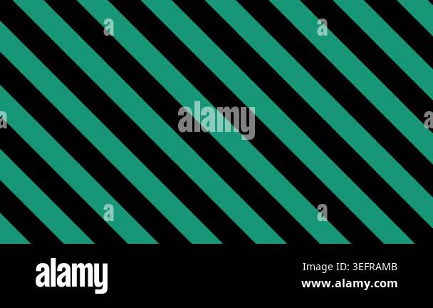 A seamless looping background of diagonal stripes in black and teal ...