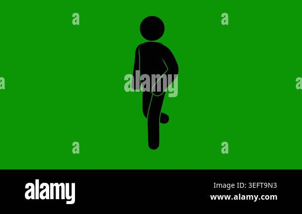 walking man flat icon Stock Video Footage - Alamy