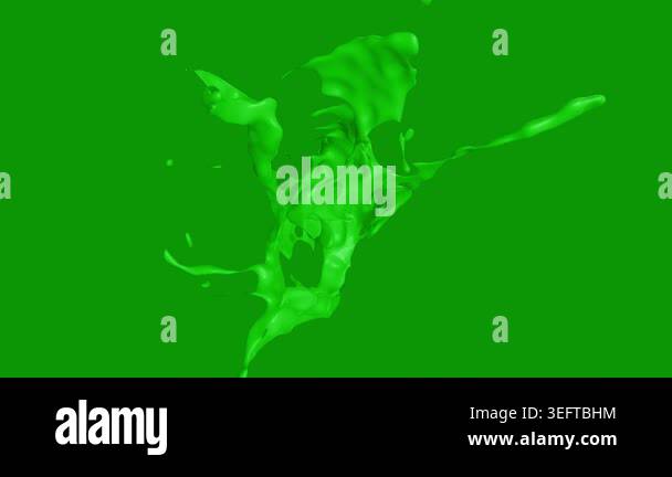 green water drop on a white background Stock Video Footage - Alamy
