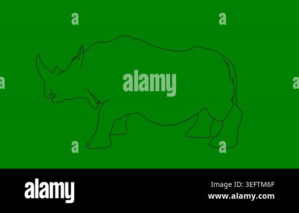 vector drawing of a bull. vector illustration Stock Video Footage - Alamy