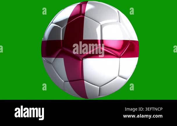 soccer ball with england flag on a white background. 3 d render Stock ...