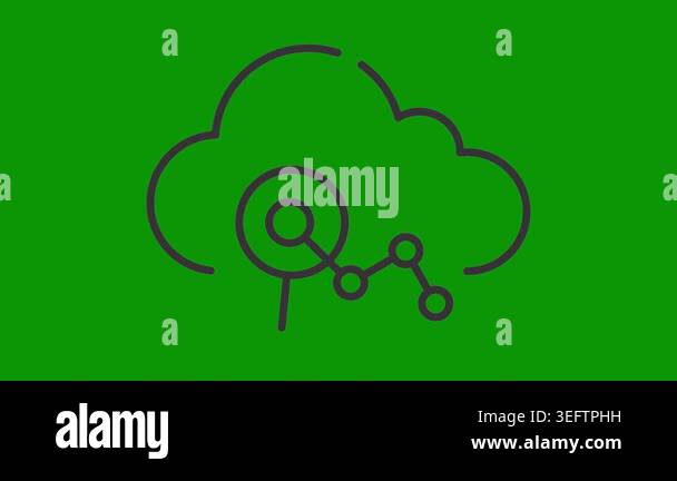 beautiful cloud vector line icon Stock Video Footage - Alamy