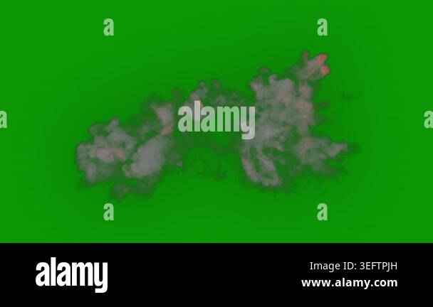 smoke on a green background. abstract background. 3 d rendering ...
