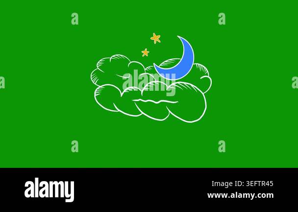 moon with flag vector icon illustration design Stock Video Footage - Alamy