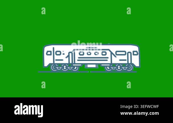 train vector icon. green vector illustration isolated on white for ...