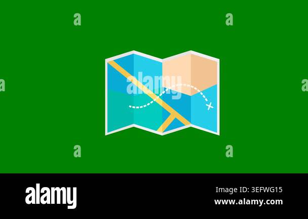 map pin and flag icon. vector illustration Stock Video Footage - Alamy