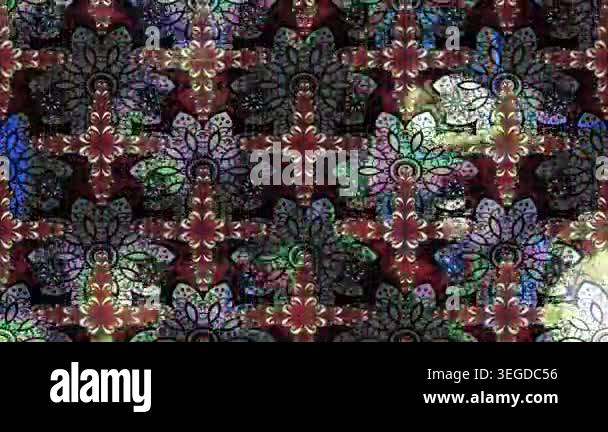Motion footage background with colorful elements. Flowers. Vintage ...