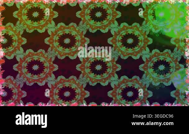 Motion footage background with colorful elements. Flowers. Vintage ...