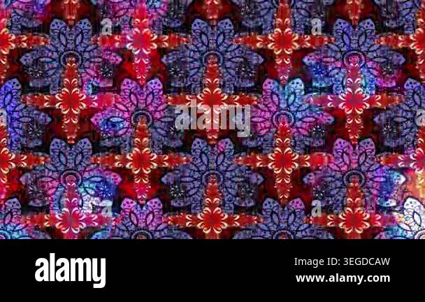 Motion footage background with colorful elements. Flowers. Vintage ...