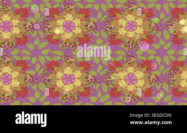 Motion footage background with colorful elements. Flowers. Vintage ...
