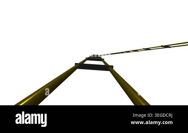 Abstract infinite ladder floating in bright white space Stock Video ...