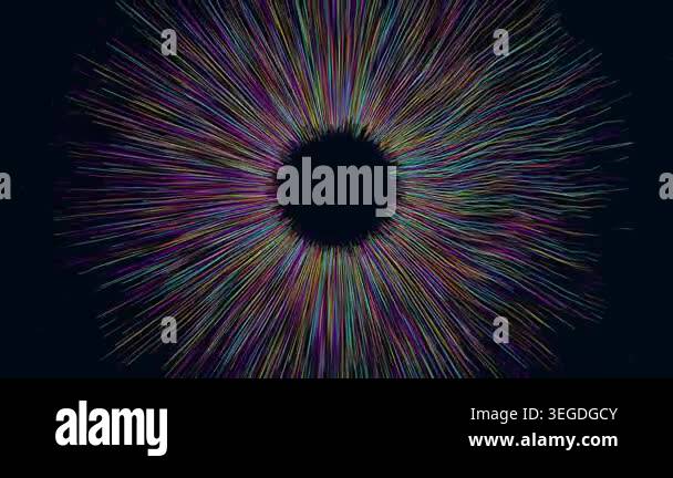 Abstract Circular Motion With Glowing Multi Colored Particles Stock ...