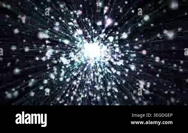 Abstract motion background with glowing particles and light streaks ...