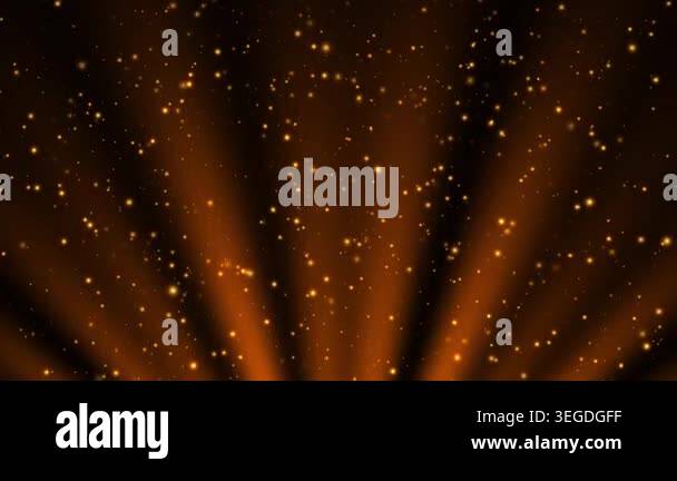 Abstract Golden Dust Particles Floating in Light Rays Stock Video ...