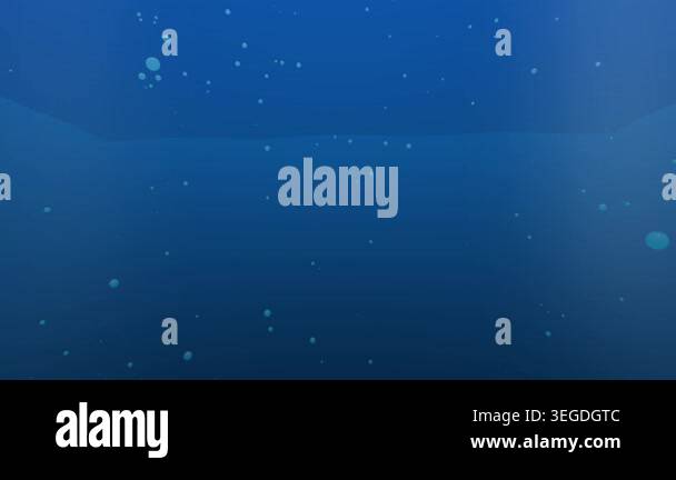 Animated deep blue underwater background with bubbles rising to the ...