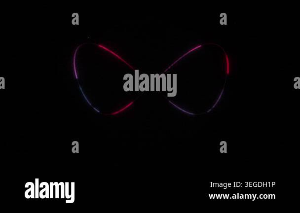 Futuristic neon infinity symbol animation, abstract colorful light ...